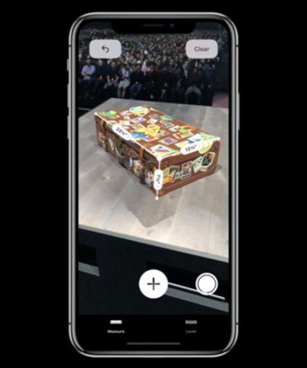 App Apple per le misurazioni in realtà aumentata usando arkit 2 al WWDC2018