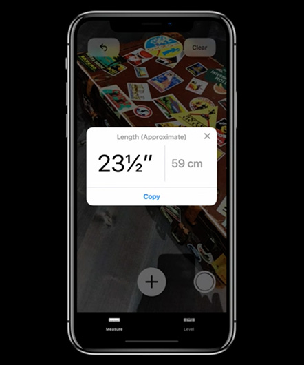 Apple svela la sua app per le misurazioni in realtà aumentata usando arkit 2 al WWDC2018